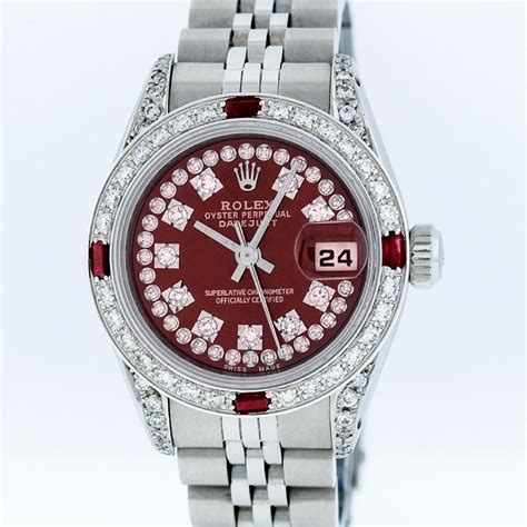 rolex datejust burgundy|rolex diamond datejust.